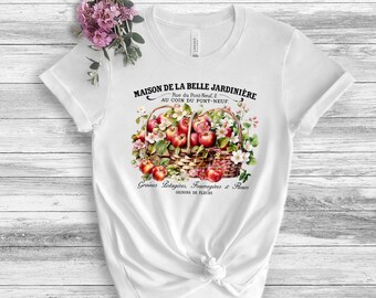 Maison de la Belle Jardinière Shirt - Old French Antique, Beautiful Gardner, Vintage Parisian Dept Store, FRANCE