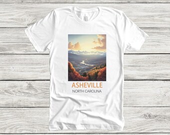 Asheville Landscape Tee - Scenic South Tee, Nature Love T-Shirt, Travel Souvenir Shirt, Outdoor Adventure Tee, Gift for Nature Lovers