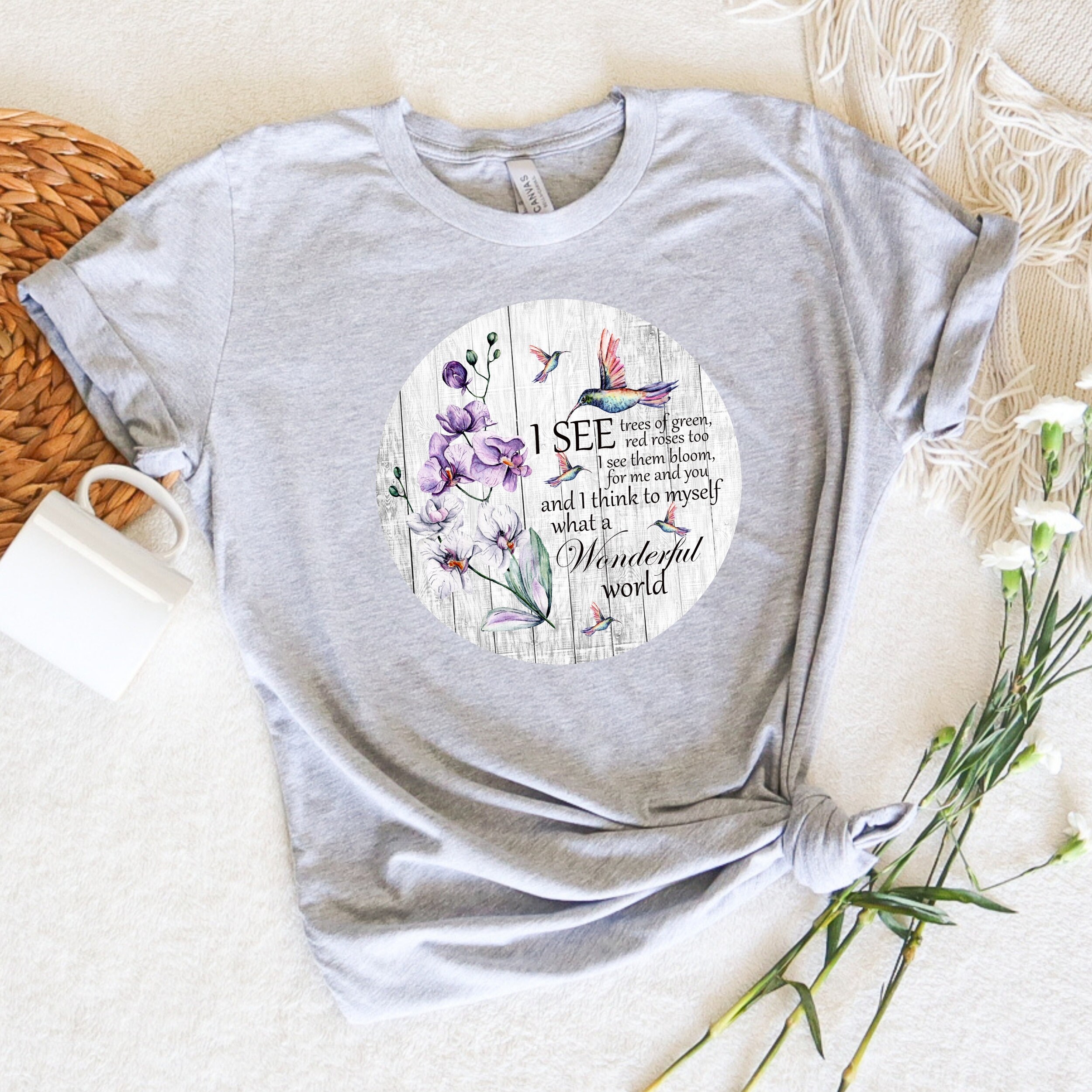 What a Wonderful World Shirt- Unisex Short Sleeve Tee, Louis