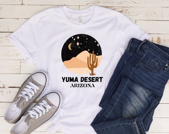 YUMA Desert Shirt, Arizona Shirt, Southwest Shirt, Cactus Plants, Desert Adventure Shirt, Cactus Scene Shirt, Desert Life Cactus