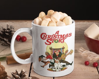 A Christmas Story- Coffee Mug 11oz, Festive Family Xmas Movie, Classic, Santa, Ralphy, Funny Coffee Cup