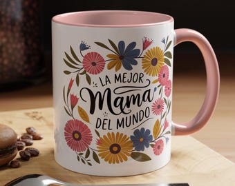 Spaanse koffiemok bloemen moeder - Perfect als Moederdagcadeau, verjaardagscadeau, thuiskantoorinrichting, keramische koffiekop, gepersonaliseerd cadeau
