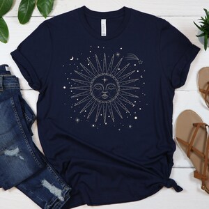The Sun Stars & Moon Shirt-Celestial-Bohemian-Astrology-Sunshine T- Astronomy Lover