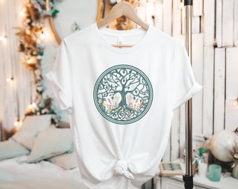 Tree T-Shirt-Nature Shirts-Family Tree Shirt-Tree of Life-Tree Lover Shirt- Yoga Shirt-Tree Silhouette- Sacred Tree