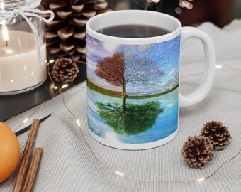 Four Seasons Tree-Coffee/Tea Mug 11oz- Winter, Summer, Spring, Fall, Autumn, Tree Of Life