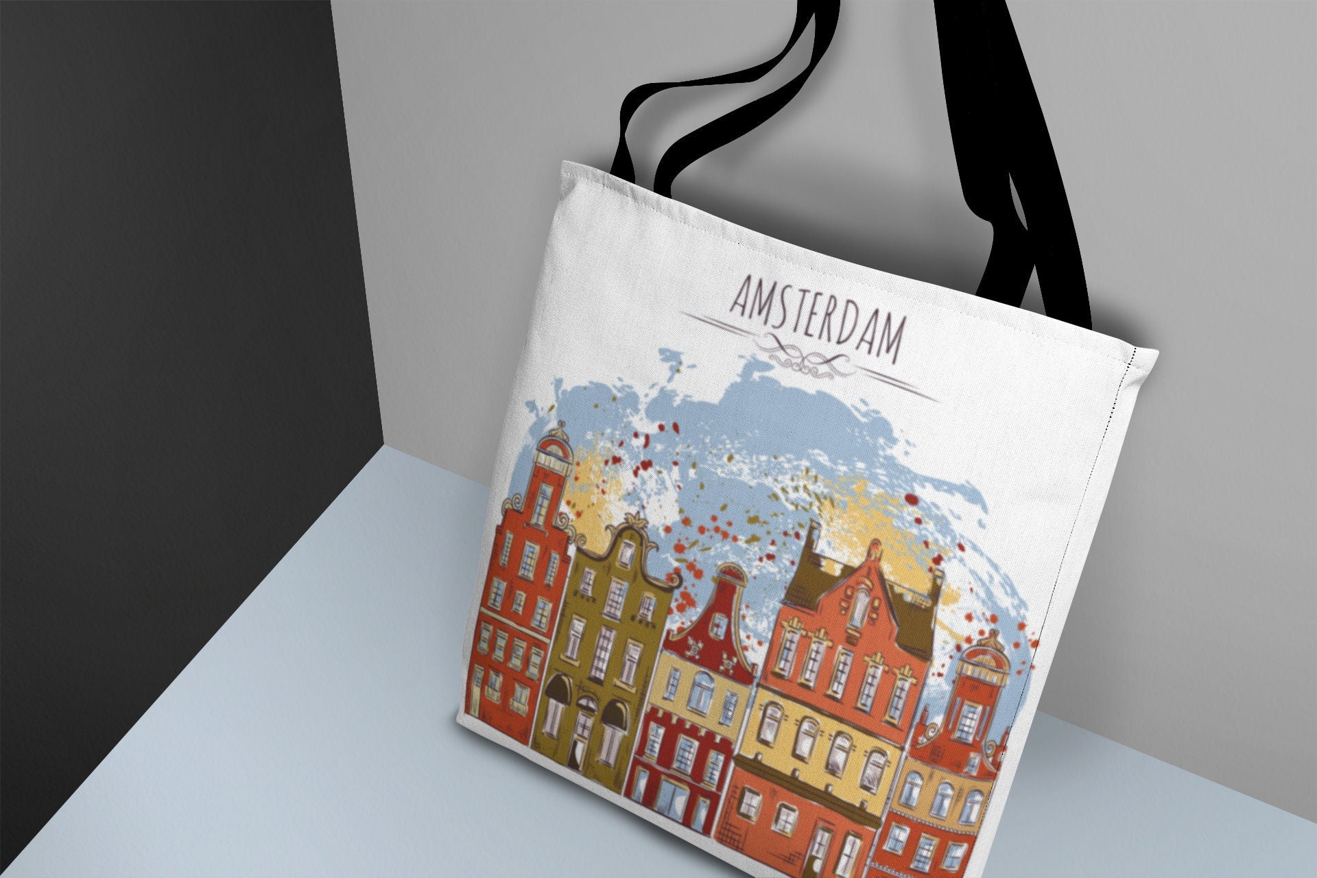 AMSTERDAM AOP Tote Bag Netherlands Holland Souvenir Etsy