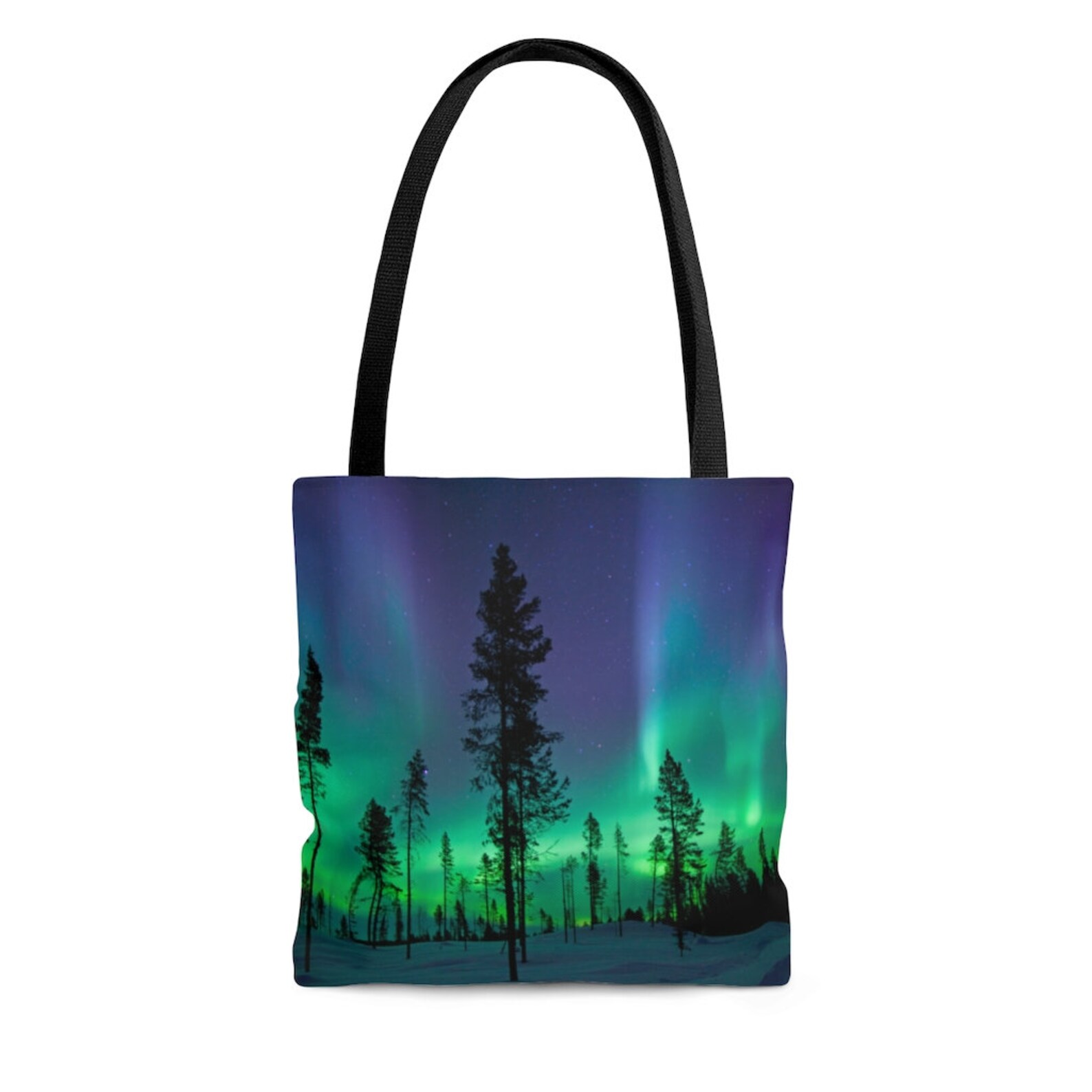 Aurora Borealis AOP Tote Bag Travel Bag Northern Lights Etsy
