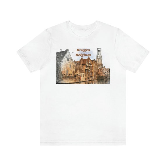 Bruges Belgium - Unisex Short Sleeve Tee, European City, Travel 