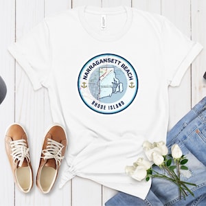 Narragansett Beach Shirt - Unisex  Short Sleeve Tee, Rhode Island, New England Souvenir