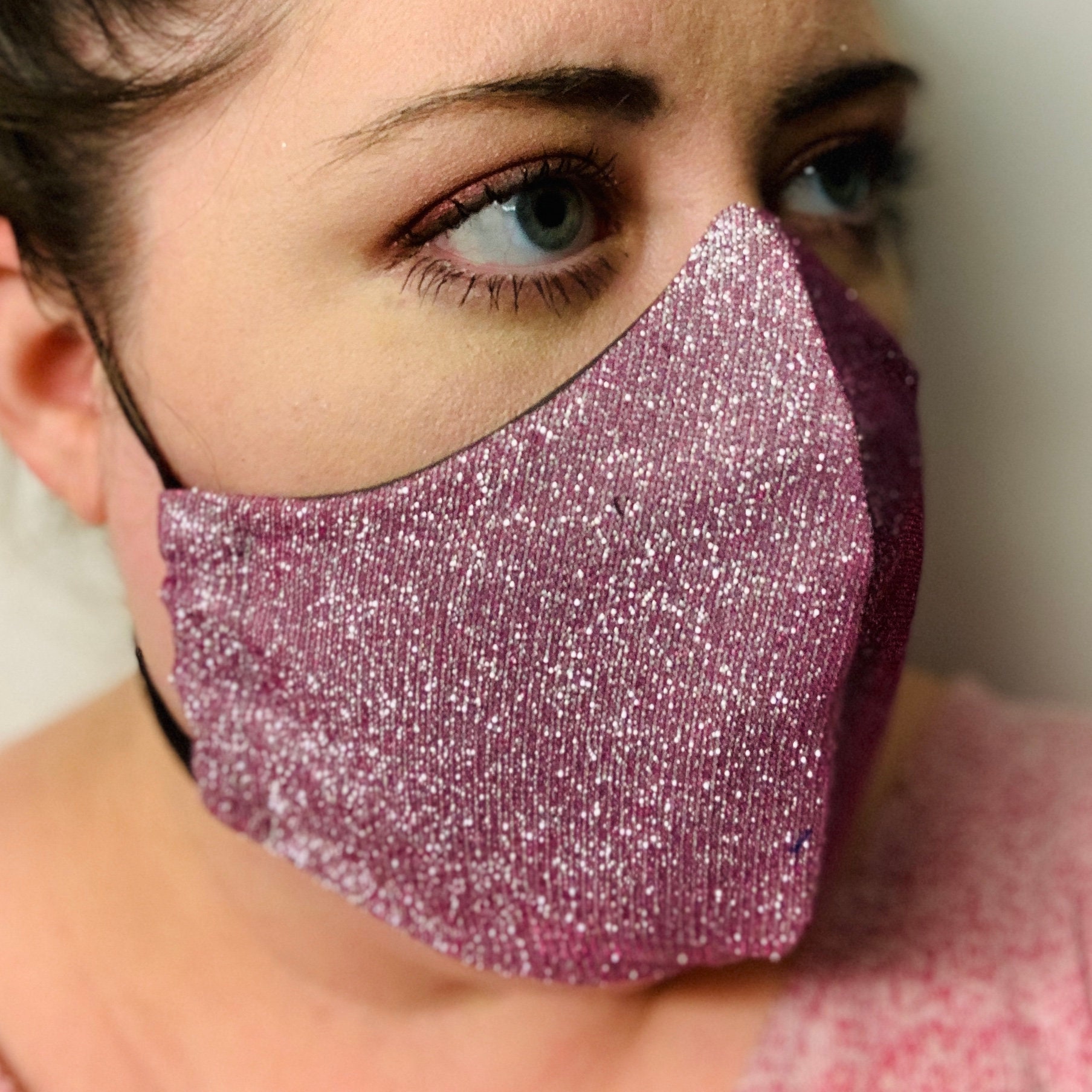 Glitter Mask Sparkle Sequin Fancy Mask Glitter Face Etsy