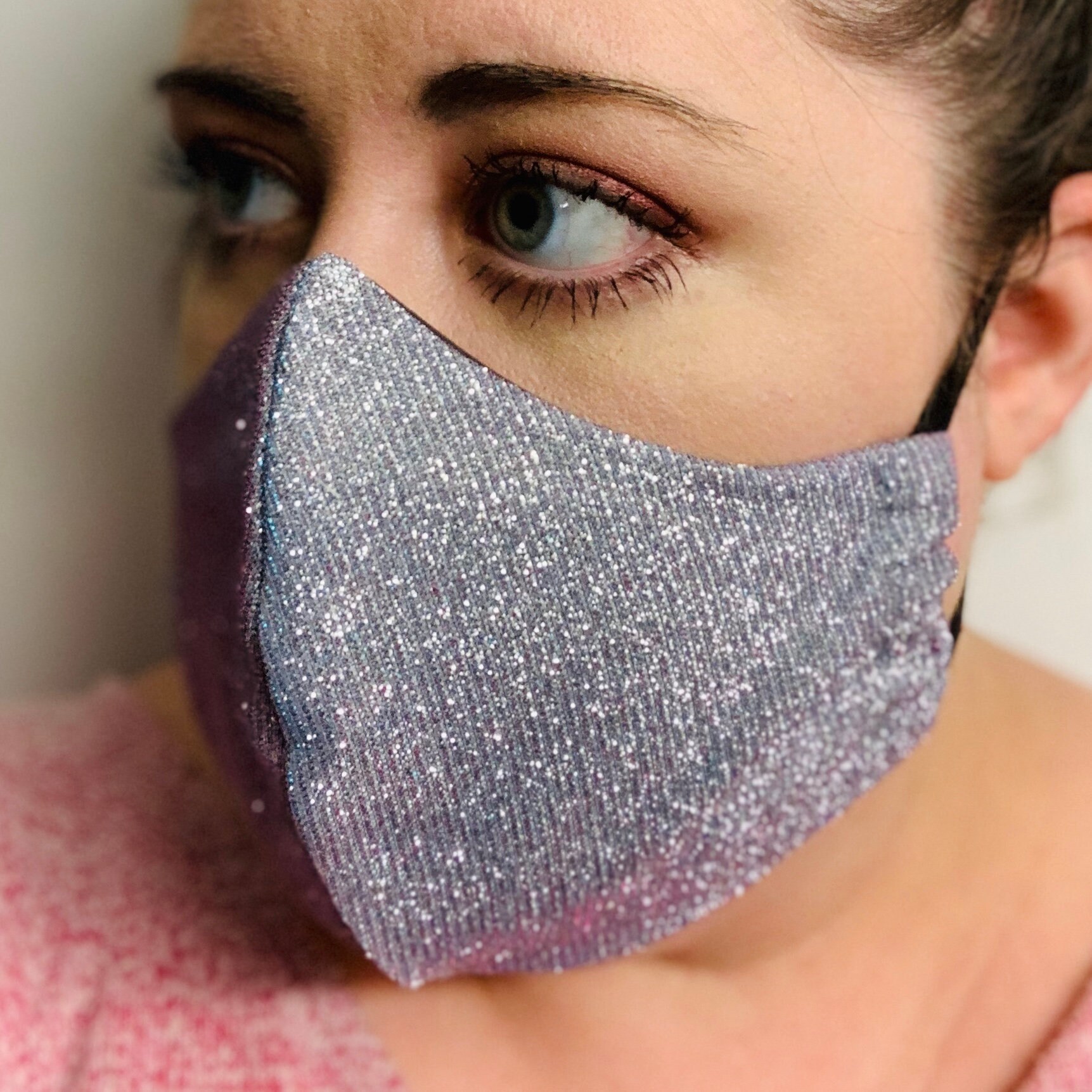 Glitter Mask Sparkle Sequin Fancy Mask Glitter Face Etsy