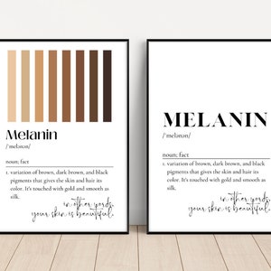 Melanin Definition Printable Art, Melanin Wall Art Print, African American Art, Definition Prints, Daily Affirmations, Black Excellence