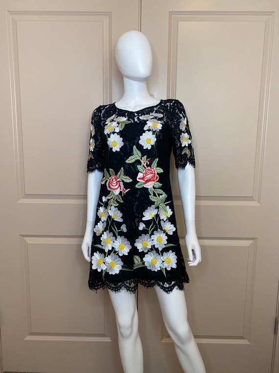 DOLCE & GABBANA Embroidered Flower Lace Dress