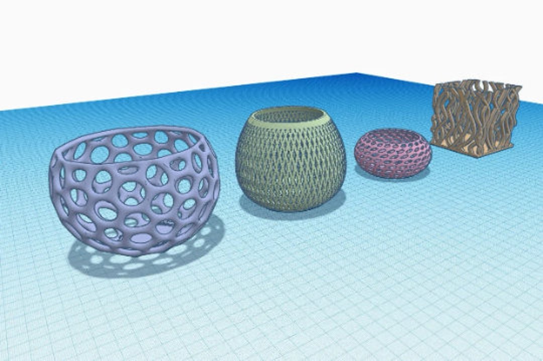 4 Candle Tea Light Holders STL Files for 3D Print AND Creality Ender 3