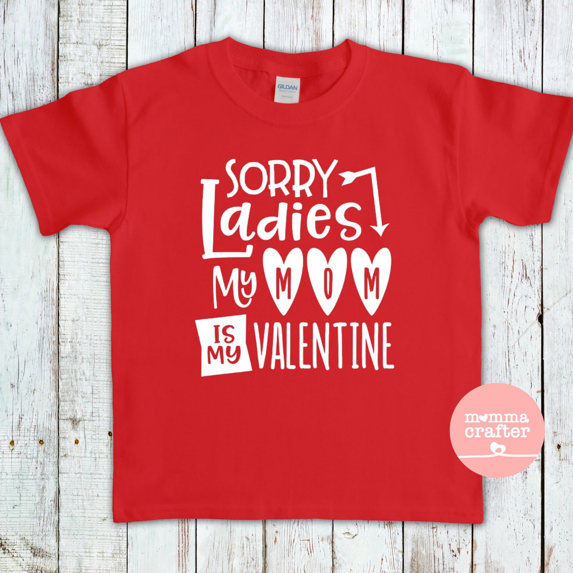 Mom Is My Valentine Shirt Kids Valentine's Day Shirt | Etsy