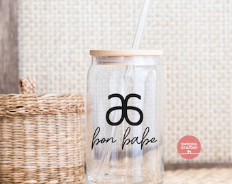 Arbonne Bon Babe 16 Unzen Glasbecher, Fizz Glasdose, Arbonne-Berater Muttertagsgeschenk, Teambecher, Geburtstags-Teamgeschenk, ENVP