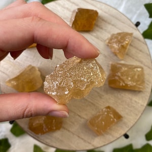 One (1) Intuitively Chosen Raw Honey Calcite Piece