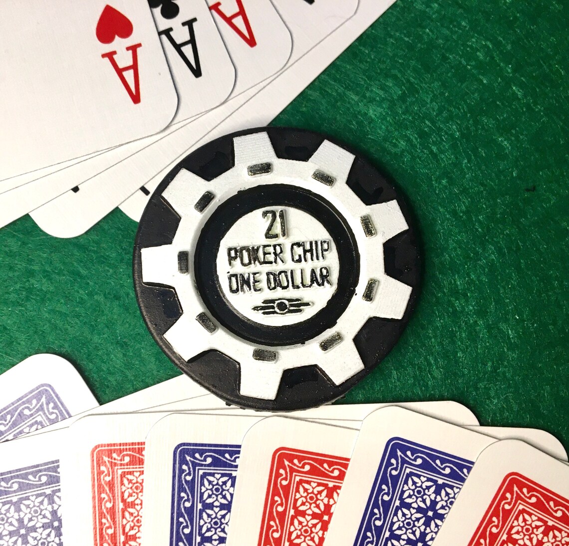 Vault 21 Fallout New Vegas Poker Chip Etsy