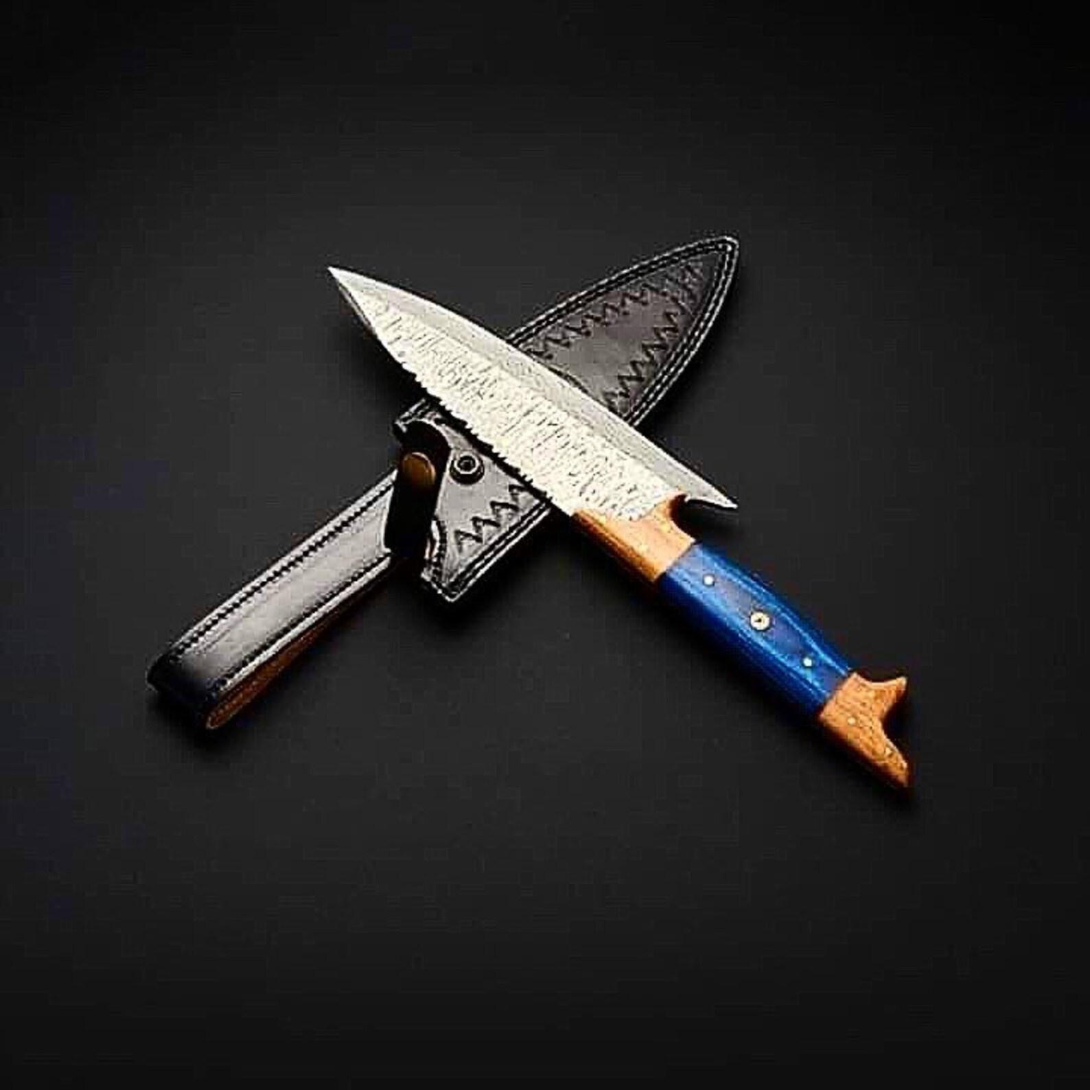 Custom Made Damascus Steel Chef Knife Gift for Etsy