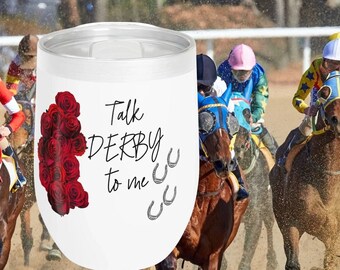 Derby Tumbler Gift Box, Wine Tumblers, Talk Derby to Me Banner, Patty B'zz