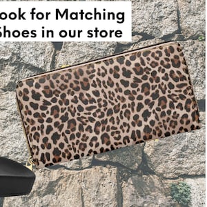 Leopard Print Wallet - Animal Print - Regalo de mamá - Regalo del Día de la Madre - Zipper Wallet