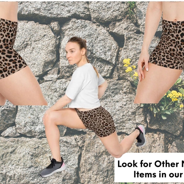 Leopard Print Moisture Wicking Shorts - Comfy Stylish Leopard Shorts - Animal Print - Women's Shorts (AOP)