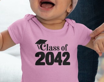Graduation Year Baby - Class of 2042 - Graduation Year One piece - Infant Baby Rib Bodysuit