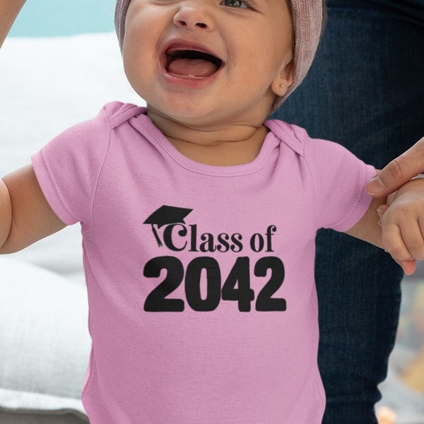 Graduation Year Baby - Class of 2042 - Graduation Year One piece - Infant Baby Rib Bodysuit