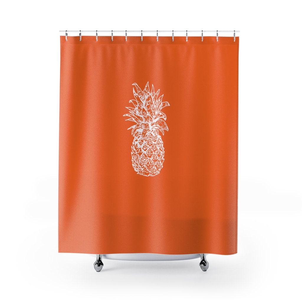 Bath Towels Lake Life Orange Polycotton Towel Pineapple Lake Cabin