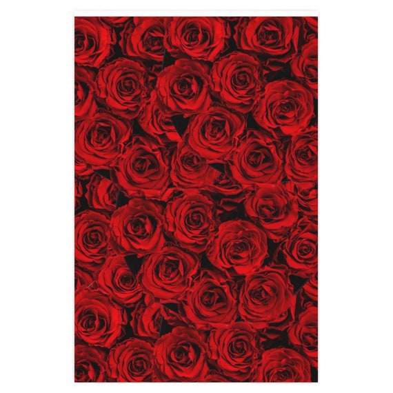 Roses Wrapping Paper Mother's Day Gift Wrap Woman Gift Wrap All Occasion Wrapping  Paper 