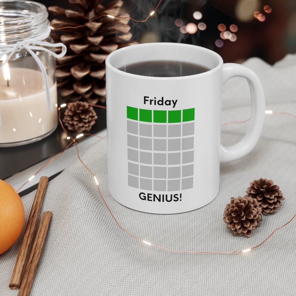 Monday and Friday Wordle Mug Funny Wordle Puzzle Sarcastic Wordle Wordle  Meme White Ceramic11oz 