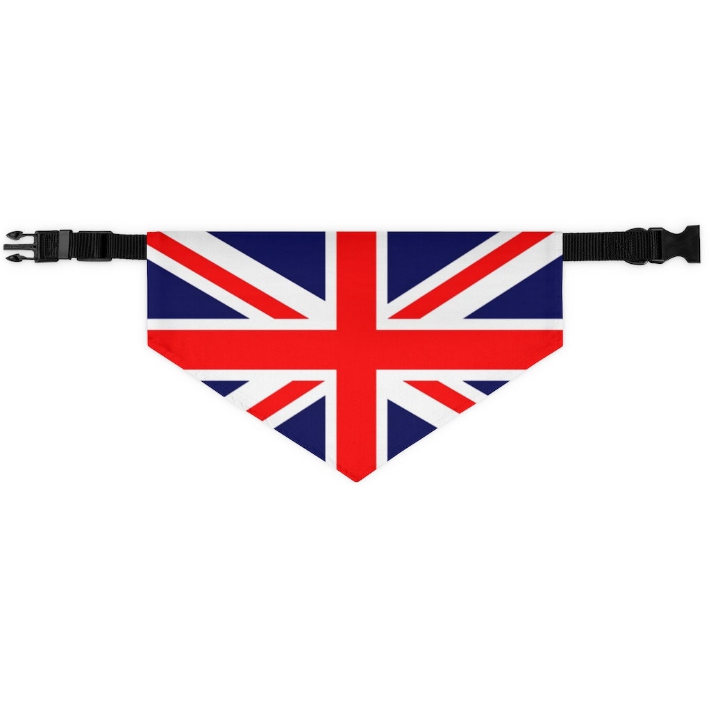 UK Flag Dog Bandana Union Jack United Kingdom Flag Pet Etsy
