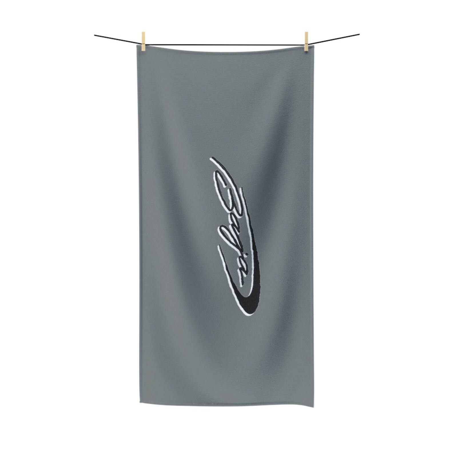 Baja Boating Gray Polycotton Towel 2 sizes Etsy