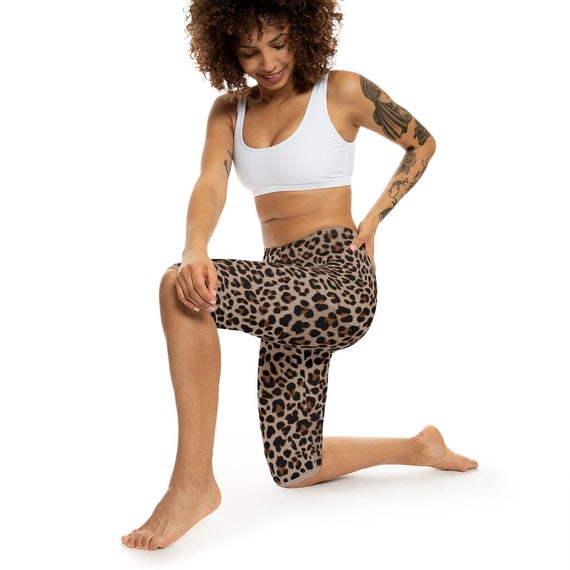 Leopard Print Capri Leggings Comfy Stylish Leggings Animal Print Womens Capri  Leggings AOP -  Canada