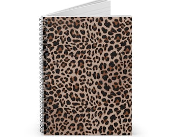 Leopard Print Animal Cheetah Spiral Notebook - Ruled Line