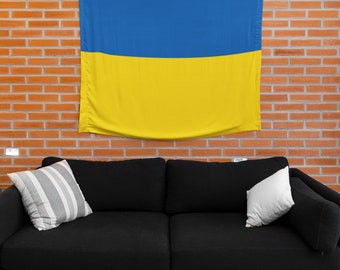 Ukrainian Flag - Ukraine Flag Indoor - Dorm Room Decor - Wall Tapestry 50" x 60" or 34" x 40"