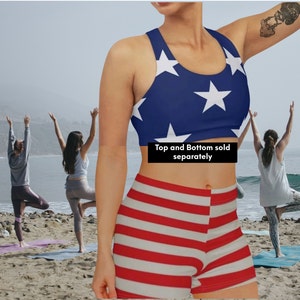 Red white blue sports bra on sale