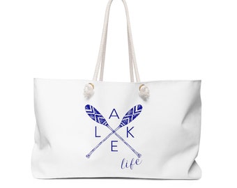 Lake Life - Beach Bag - Lake Tote - Weekender Bag