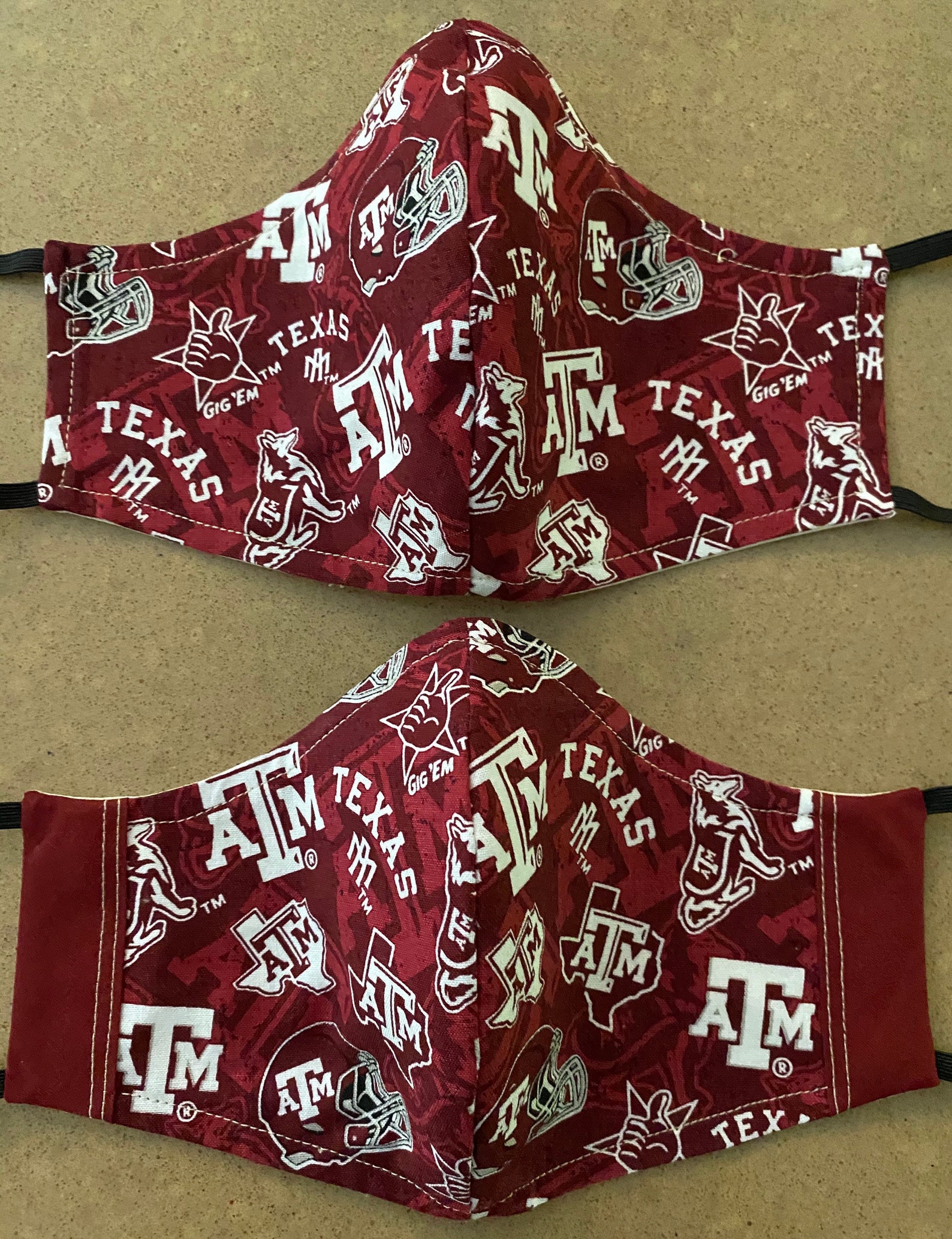 Texas A & M Face Mask Adult S READY TO SHIP Etsy