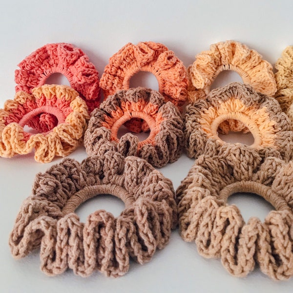 Fall Hair Tie Crochet Scrunchies