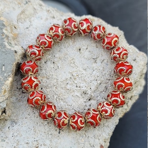 Beautiful Red and Silver Bracelet