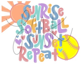 Softball PNG - Softball Shirt File - Softball - Baseball - Softball Digital File - Badeball File