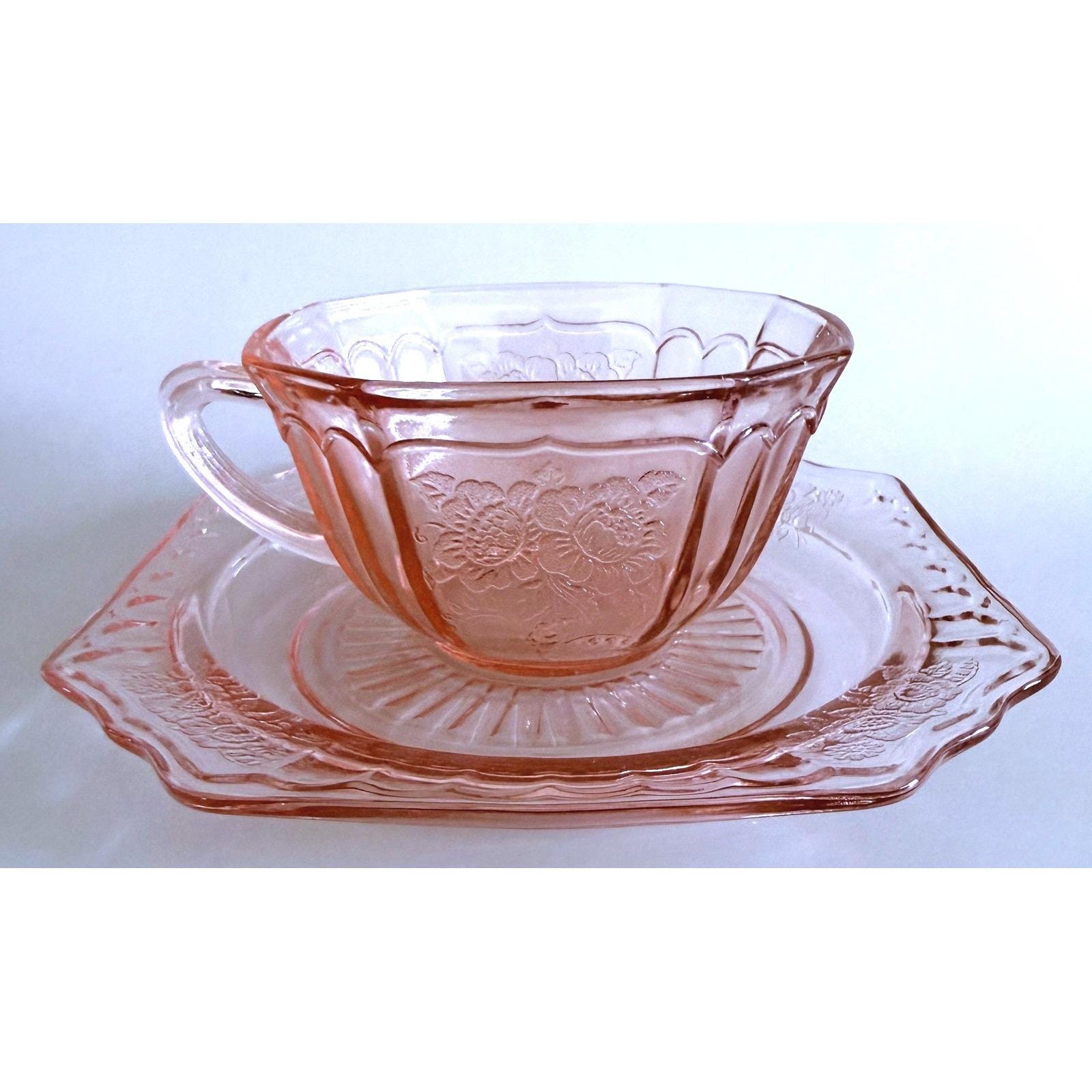 Pink Mayfair Open Rose Depression Glass - Etsy Pink Mayfair Open Rose Depression Glass - Etsy