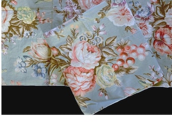 Vtg RALPH LAUREN CHARLOTTE Cottage Core Std Pillowcase Pair Exc 90s Pony Label