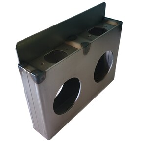 1 1/4&quot; Double Hole Weld On Steel Lock Box For Doors And Gates