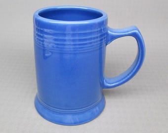Fiesta lapis blue stein / tankard mug . Homer Laughlin beer mug (3727)