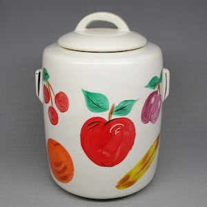 McCoy cookie jar with cold painted ( not glaze ) fruit (1327)