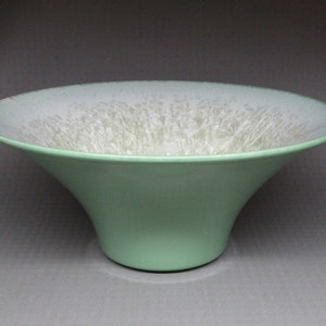 Portmeirion Starfire collection large bowl , jade green , crystalline glaze (1951)