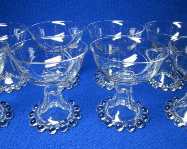 Imperial Candlewick set of 8 champagne / tall sherbet glasses Etsy