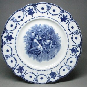 Royal Doulton Shakespeare seriesware plate  As You like It ,  &quot; Under the greenwood tree &quot; (9533)